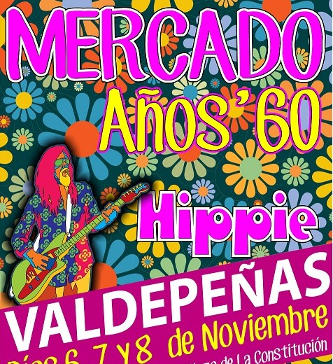 Valdepeñas regresa a los 60 este fin de semana con un mercado hippie
