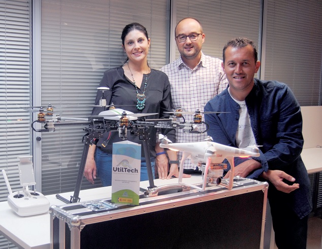 Gema Catena, David Ruiz y Demetrio Prado. Fundadores de UtilTech, la tecnología útil de precisión