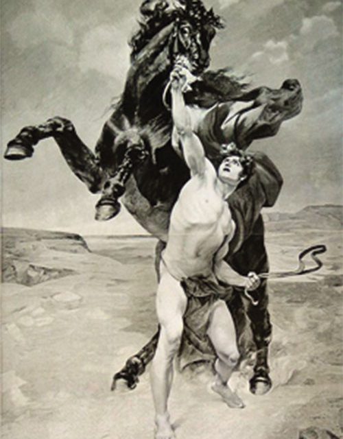 Alejandro Magno y Bucéfalo