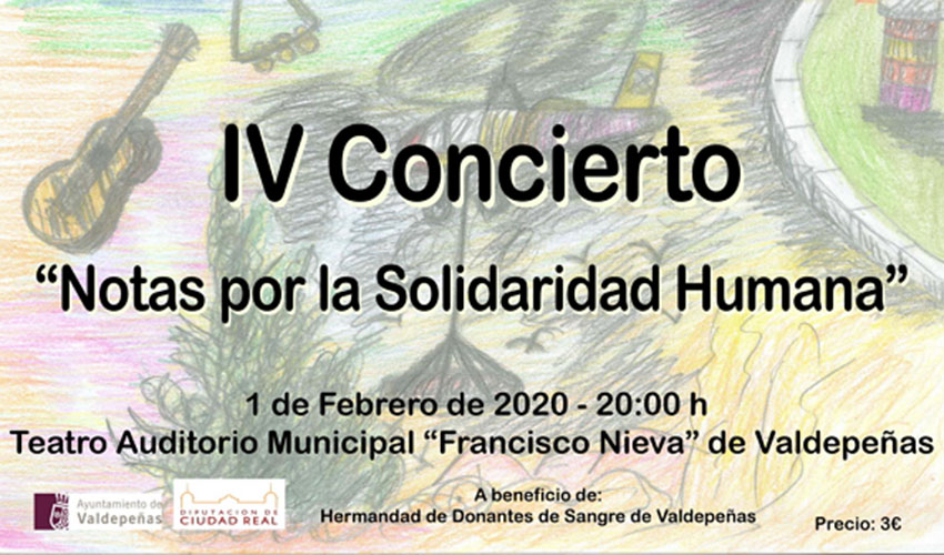 A la venta las entradas del IV Concierto ‘Notas por la Solidaridad Humana’ en Valdepeñas