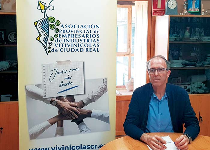 Lorenzo Delgado Alarcón, presidente de la Asociación  de Empresarios de Industrias Vitivinícolas de Ciudad Real