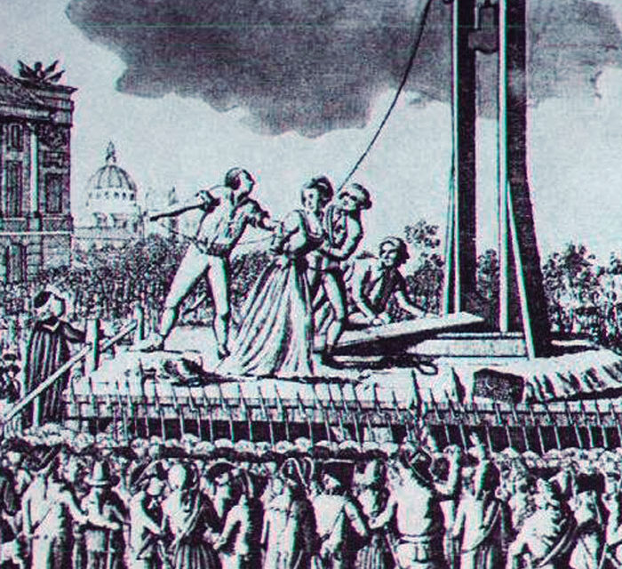 María Antonieta en la Guillotina