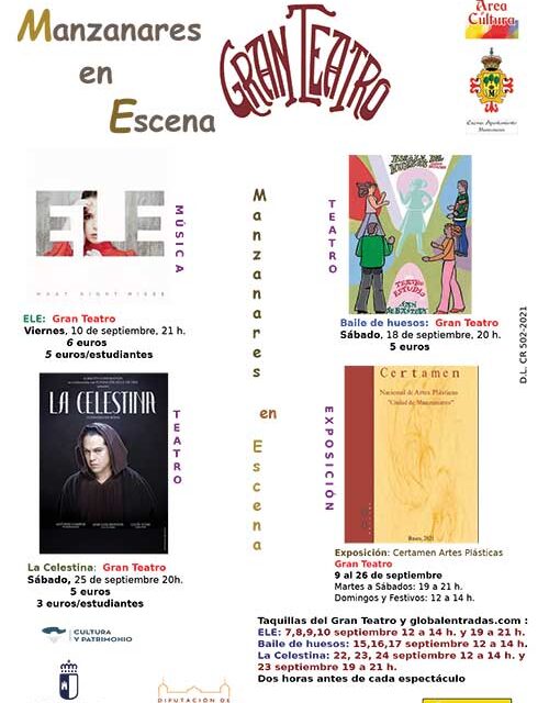 Teatro, música y artes plásticas protagonizan la programación cultural de septiembre