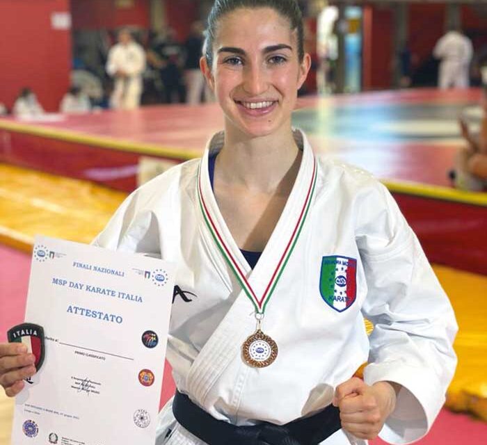 La manzanareña Marina Maeso Cuadra, actual capitana de la Selección Nacional MSP Karate de Italia, es todo un referente en el karate italiano
