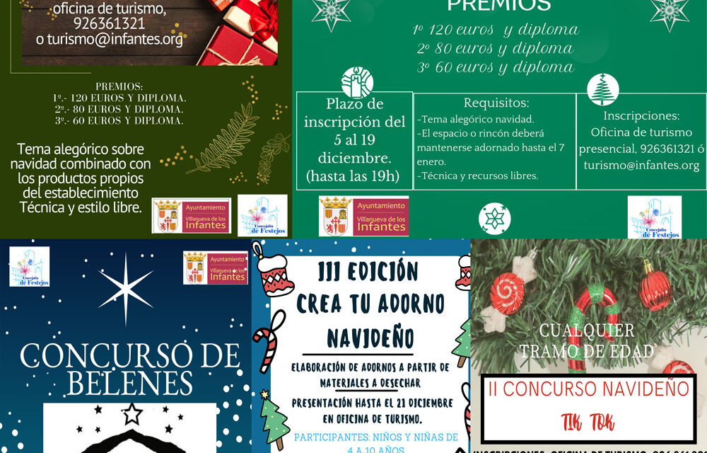 <strong>Abierto el plazo de inscripción para los diferentes Concursos Navideños organizados por el Ayuntamiento de Villanueva de los Infantes</strong>
