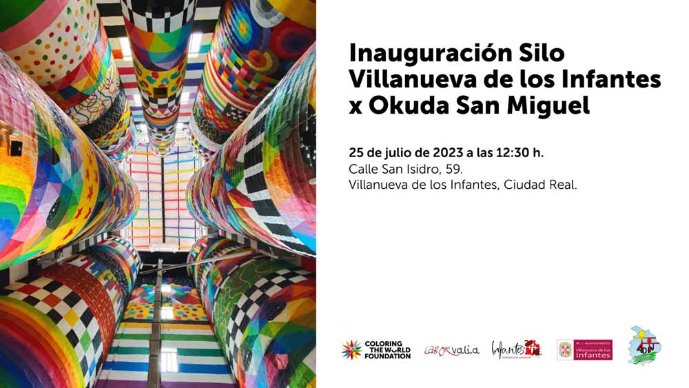 Inauguración del Silo de Villanueva de los Infantes, un nuevo Museo intervenido artísticamente por Okuda San Miguel