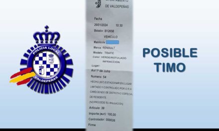 La Policía Local de Valdepeñas alerta sobre falsas multas de la zona azul