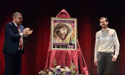 Una ilustración digital del Cristo de la Veracruz anuncia la Semana Santa 2025 de Manzanares