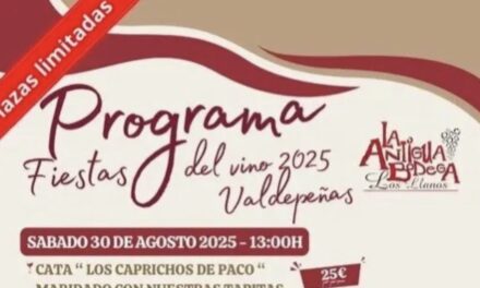 La Antigua Bodega Los Llanos ofrece un gran programa de catas maridadas para las Fiestas del Vino