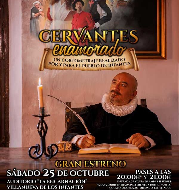 El corto ‘Cervantes enamorado’ se estrenará en las jornadas ‘Sabor Quijote’ que la Diputación organiza en Villanueva de los Infantes